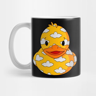 Cloud Pattern Rubber Duck Mug